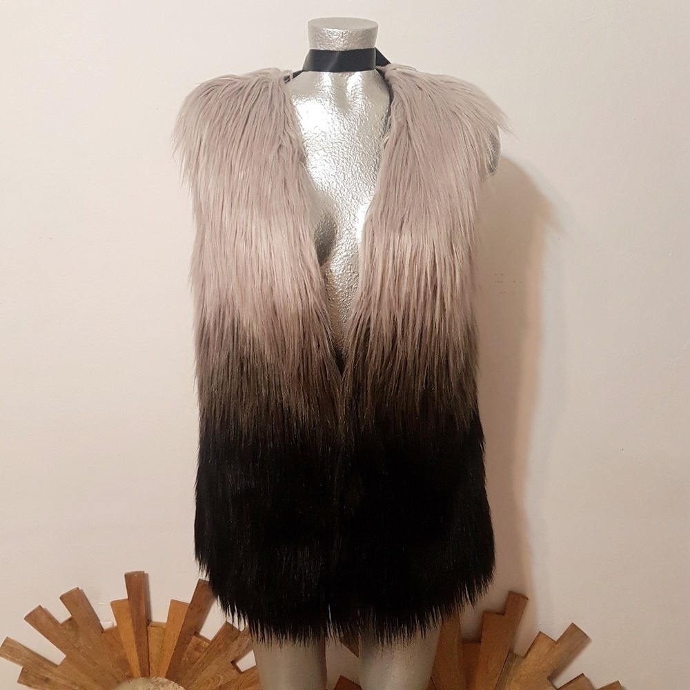 MIAMI OMBRE Faux Fur vest